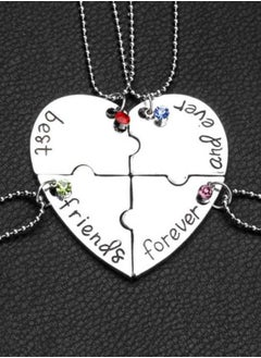 4-Piece Best Friends Forever and Ever Friendship Necklace Set