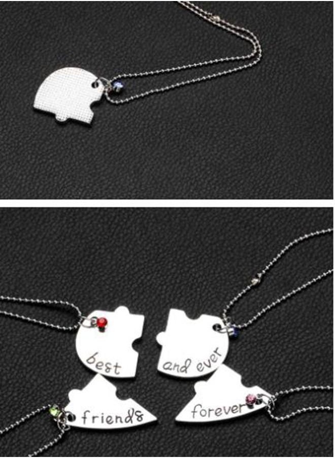 Arabest - 4-Piece Best Friends Forever and Ever Friendship Necklace Set - Image 1