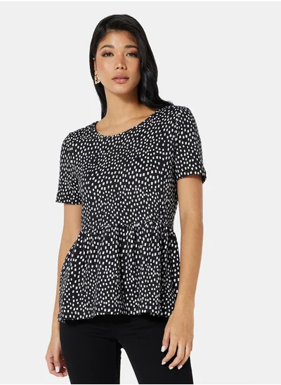 فيرو مودا Monochrome Peplum Hem Top