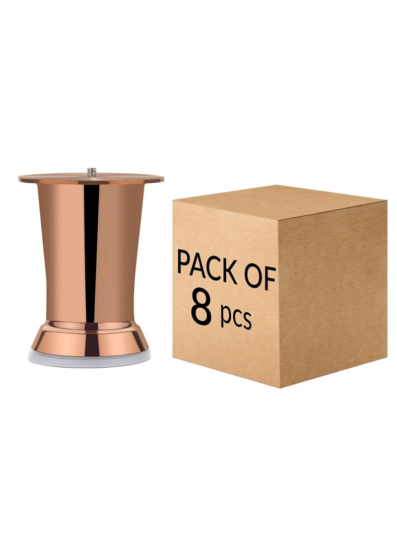 plantex Plantex 4 Inch Sofa Legs for Bed FurnitureSofa Legs for TableSofa Support Legs with Rubber Grip Brass Antique 8 Pcs  - Image 1