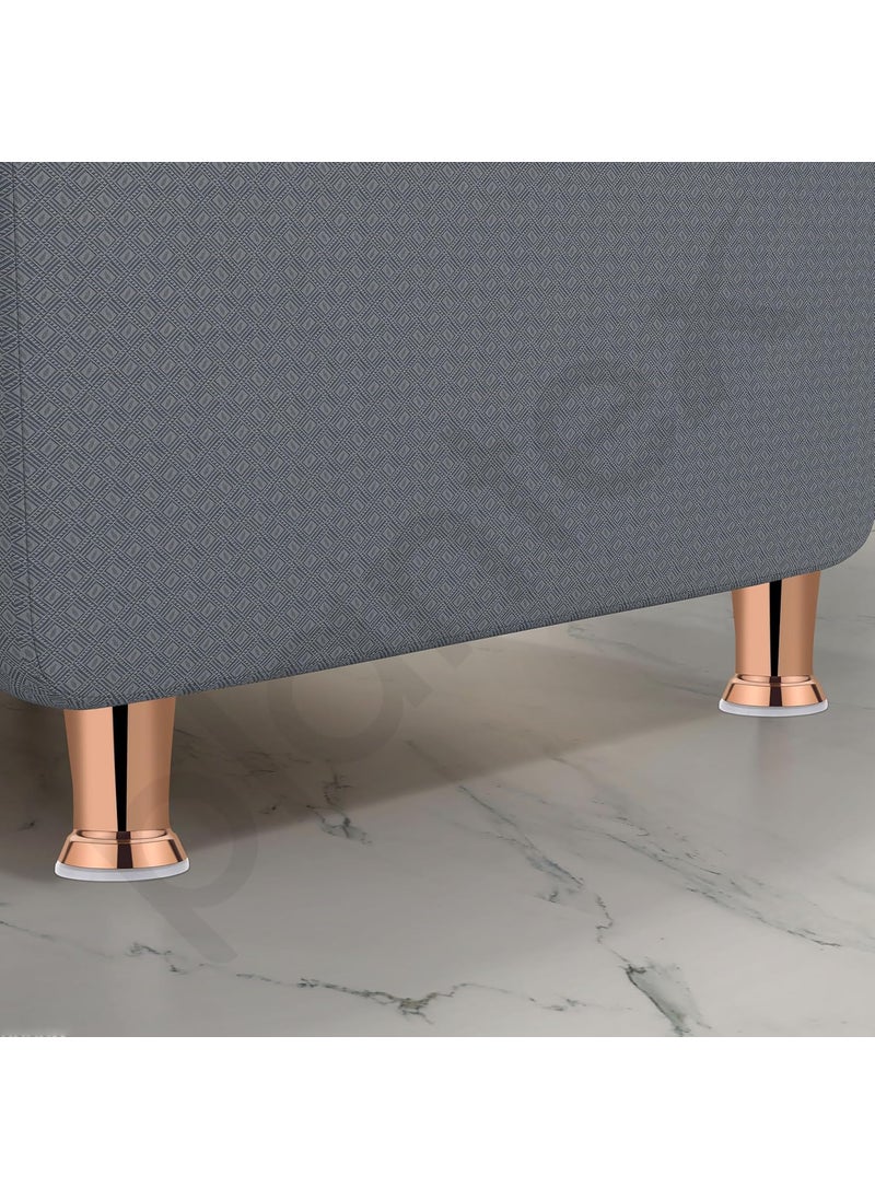 plantex Plantex 4 Inch Sofa Legs for Bed FurnitureSofa Legs for TableSofa Support Legs with Rubber Grip Brass Antique 8 Pcs  - Image 2