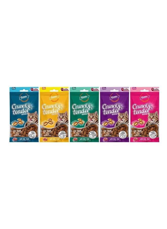 Gnawlers - Crunchy & Tender Cat Treats 65G - Chicken & Milk Flavour (Pack Of 6) - Image 1