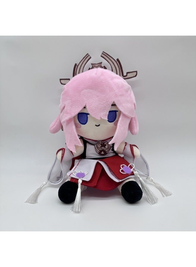 general Yae Miko Dress Up Plush Eight-fold God Child Doll Plush Toy Doll the best Gift for family and friends  - Image 1