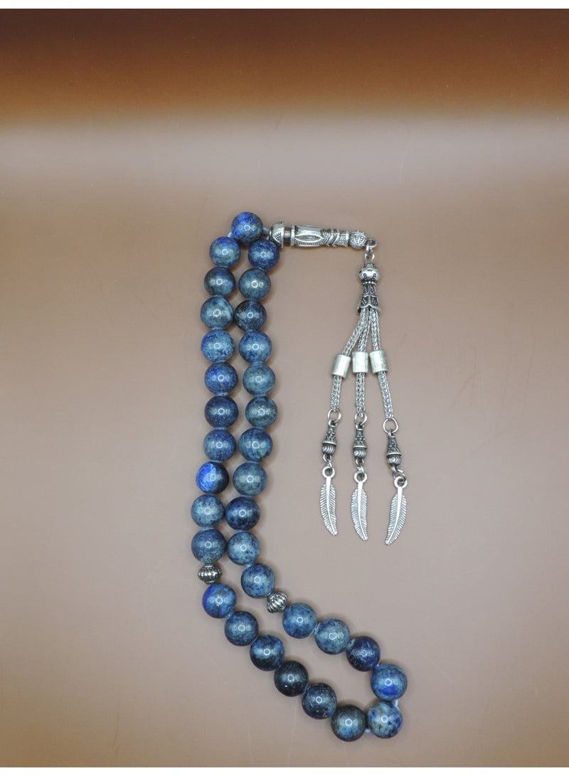 Kamins Collection Round Lapis Lazuli 10mm Tasbih Prayer Beads - Image 2
