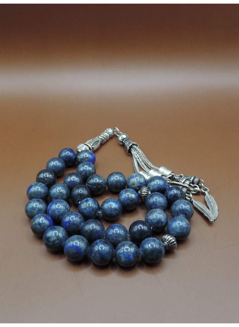 Kamins Collection Round Lapis Lazuli 10mm Tasbih Prayer Beads - Image 3