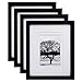 Egofine Egofine 8x10 Picture Frames 4 PCS, Made of Solid Wood Display 4x6 and 5x7 with Mat HD Plexiglass, for Table Top Display  - Image 2