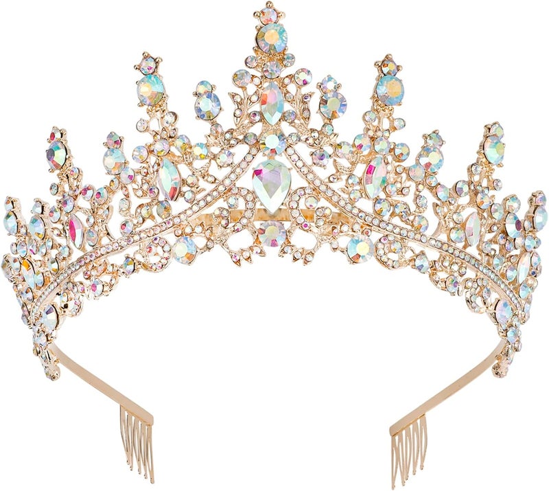 COCIDE Tiara and Crown for Women Crystal Queen Crown Rhinestone Tiara for Girl Bride Wedding Hair Accessories for Bridal Birthday Party Prom