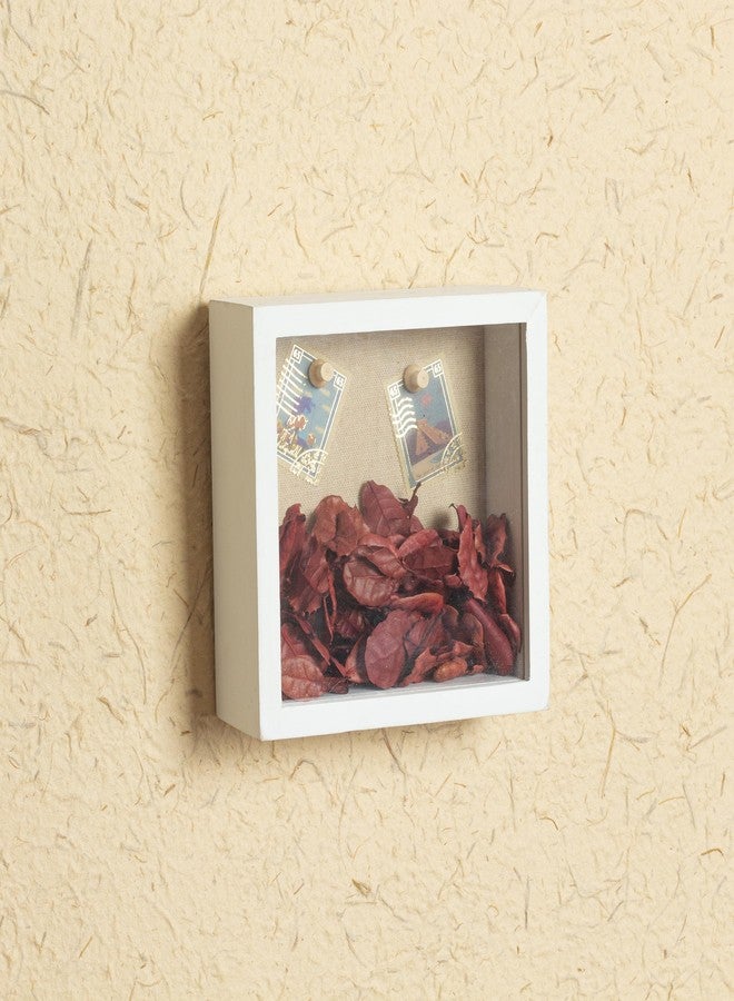 Increased Fire Shadow Box Frame 6x6 Shadow Box Display Case with Linen Back of Awards Memorabilia Flower, Pictures, Keepsakes、Bouquet、Medals and More Photos Memory Box White - Image 3