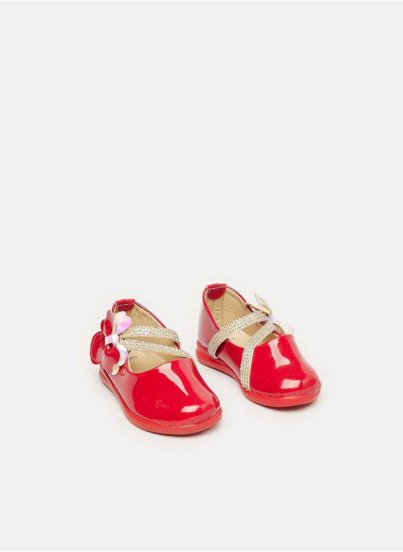 BabyShoora - Baby Girl Ballerina shoes with bow - Image 1