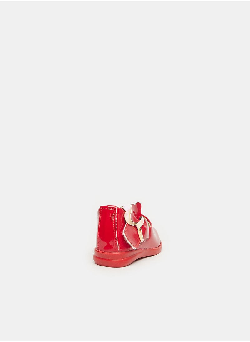 BabyShoora - Baby Girl Ballerina shoes with bow - Image 1