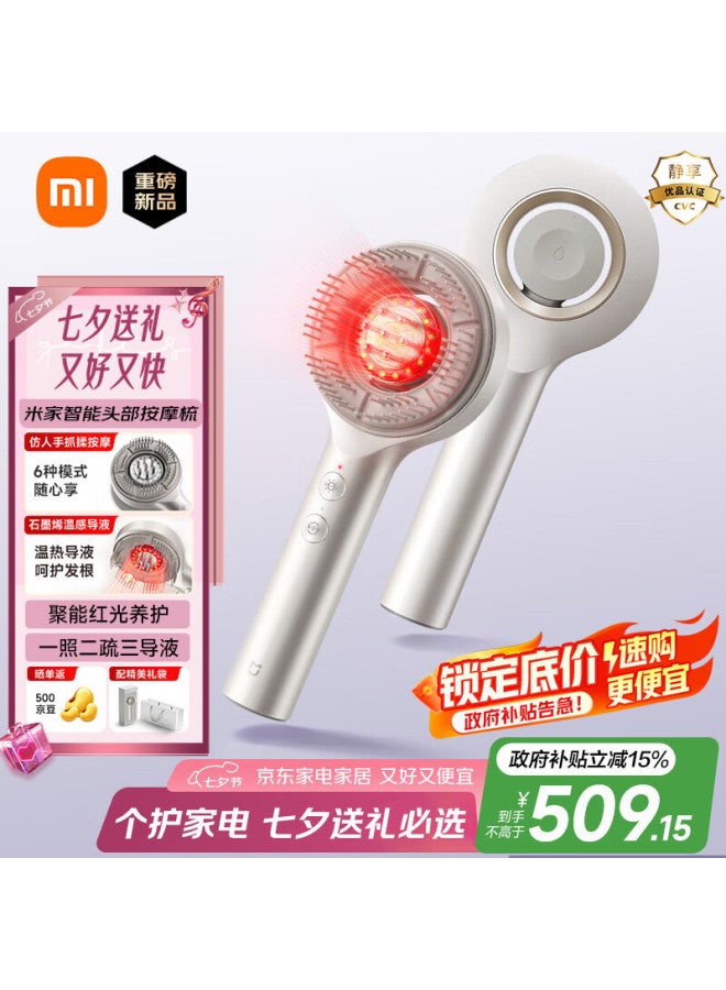Mijia Head Massager, Red Light Nourishing Massage Comb, Graphene Temperature-sensitive Intelligent Electric Scalp Massage Device, New Year Gift, Birthday Present For Boyfriend Or Girlfriend - Image 1