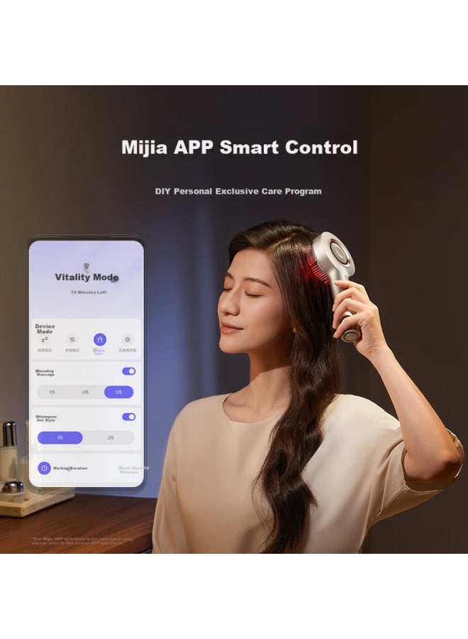Mijia Head Massager, Red Light Nourishing Massage Comb, Graphene Temperature-sensitive Intelligent Electric Scalp Massage Device, New Year Gift, Birthday Present For Boyfriend Or Girlfriend - Image 3