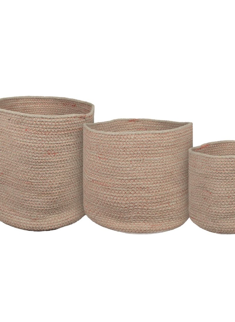 Eco-friendly Handmade Jute Fabric Planter Baskets - Set of 3 - Organizer for Storage, Laundry and Home Décor (Red Sand) - pzsku/Z8DDD028E2CA1B274A224Z/45/_/1690547887/f913179d-2fbb-4bde-b3db-c15e584df1b3