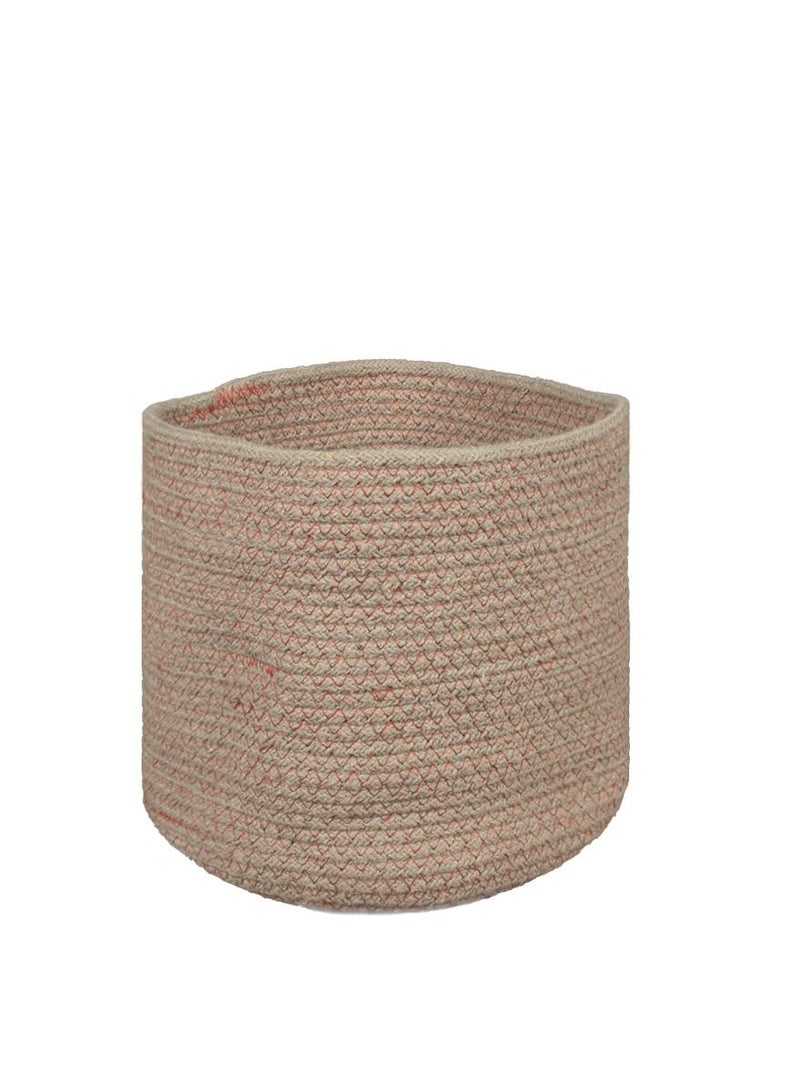 N & H Eco-friendly Handmade Jute Fabric Planter Baskets - Set of 3 - Organizer for Storage, Laundry and Home Décor (Red Sand) - Image 3