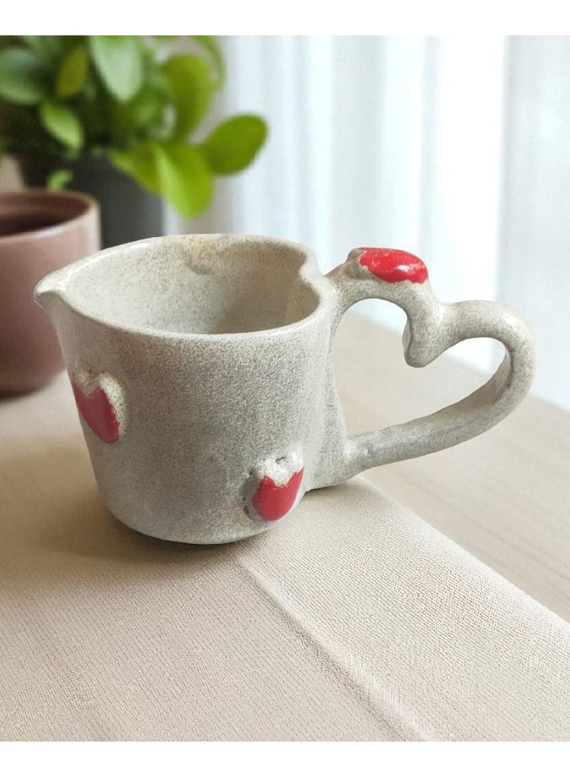 color zone pottery 300ml ceramic and earthenware mug, each piece is unique, microwave safe  - Image 2