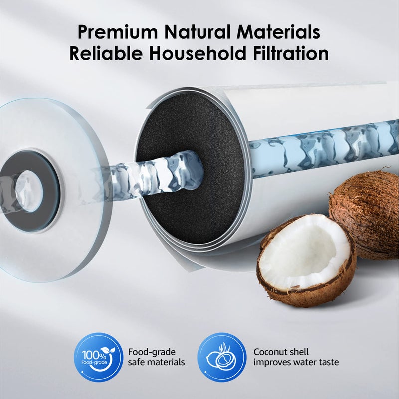 Waterdrop Whole House Water Filter, Carbon Filter, Reduce Iron & Manganese Filter Cartridge, Replacement for GE GXWH40L, FXHTC, Ispring, CulliganÂ® RFC-BBSA, WhirlpoolÂ®, Any 10" x 4.5" System, 5 Micron - Image 5