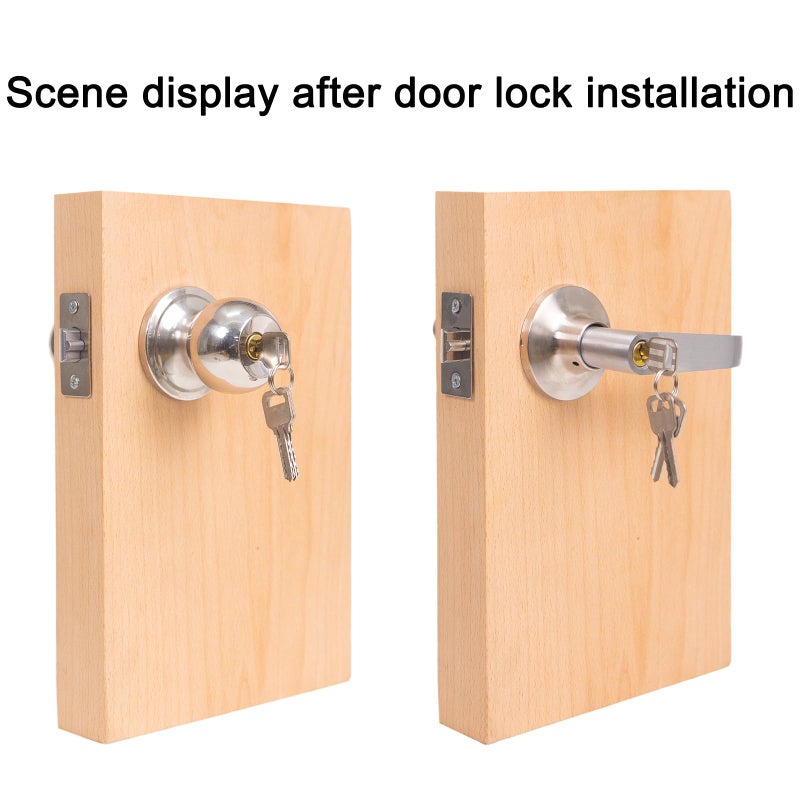 VIKITON Door Lock Installation Kit, with 1 inch Hole Saw (2 inch Depth) & 2-1/8 inch Hole Saw (1.5 inch Depth) and Jig, for Drilling Wood and Metal Door, Installing Deadbolt and Knob, Orange - Image 5
