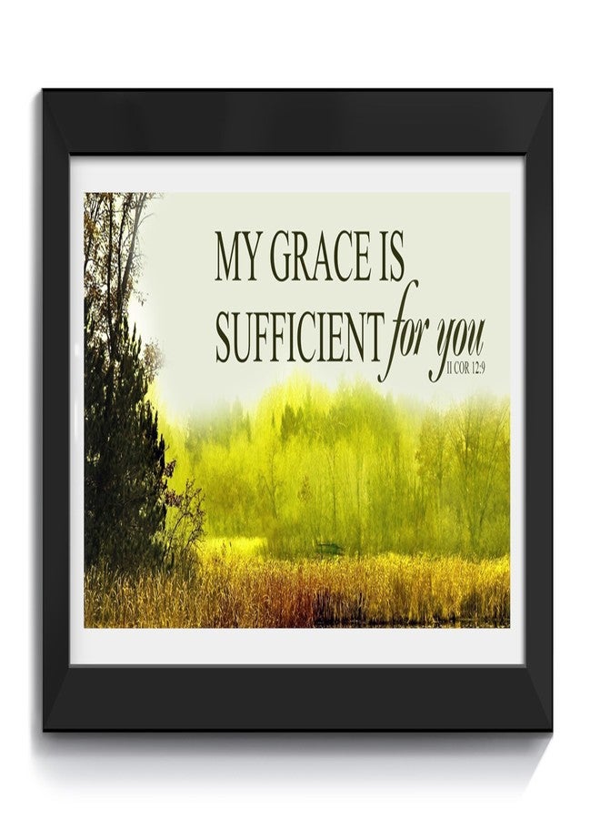 Elben Creatives: My Grace is Sufficient for You. 2 Corinthians 12:9 Bible Verse Photo Frame, Home Decor - Image 1