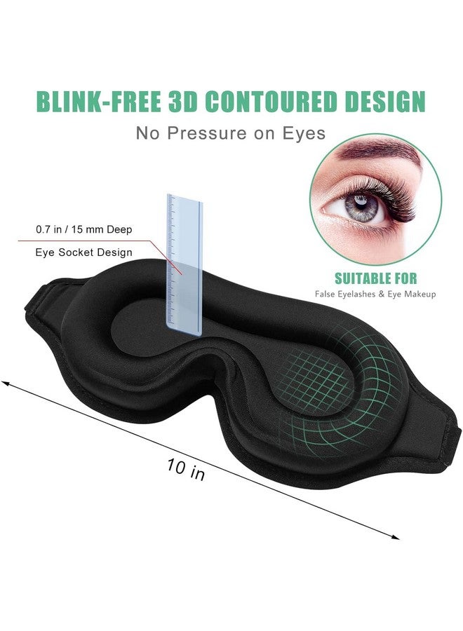 INSIME 3D Memory foam Sleeping Mask For Men Women Sleep Mask Blind Fold Eye Cover Pad For Travel | Night eye band eyemask patch Complete Blackout Sleeping Eye Mask | Eye Mask For Sleeping men - Image 5