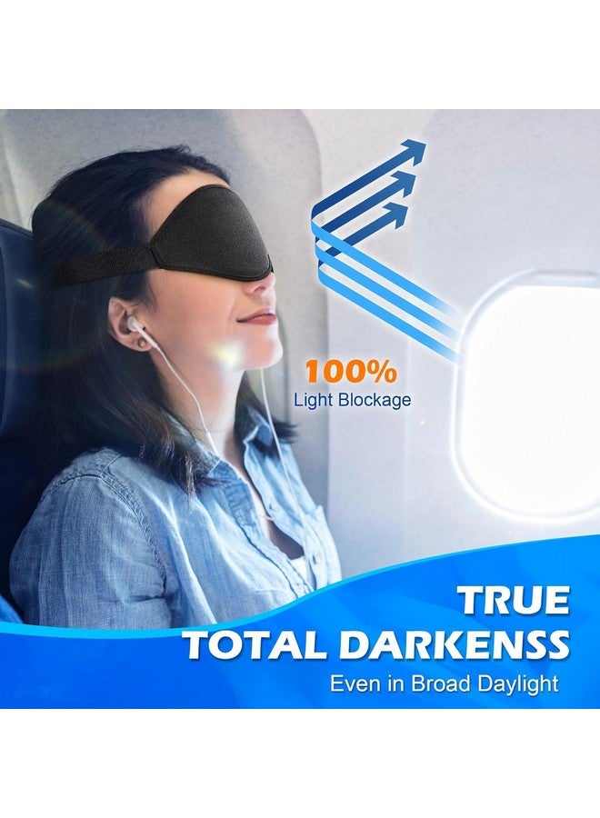 INSIME 3D Memory foam Sleeping Mask For Men Women Sleep Mask Blind Fold Eye Cover Pad For Travel | Night eye band eyemask patch Complete Blackout Sleeping Eye Mask | Eye Mask For Sleeping men - Image 3