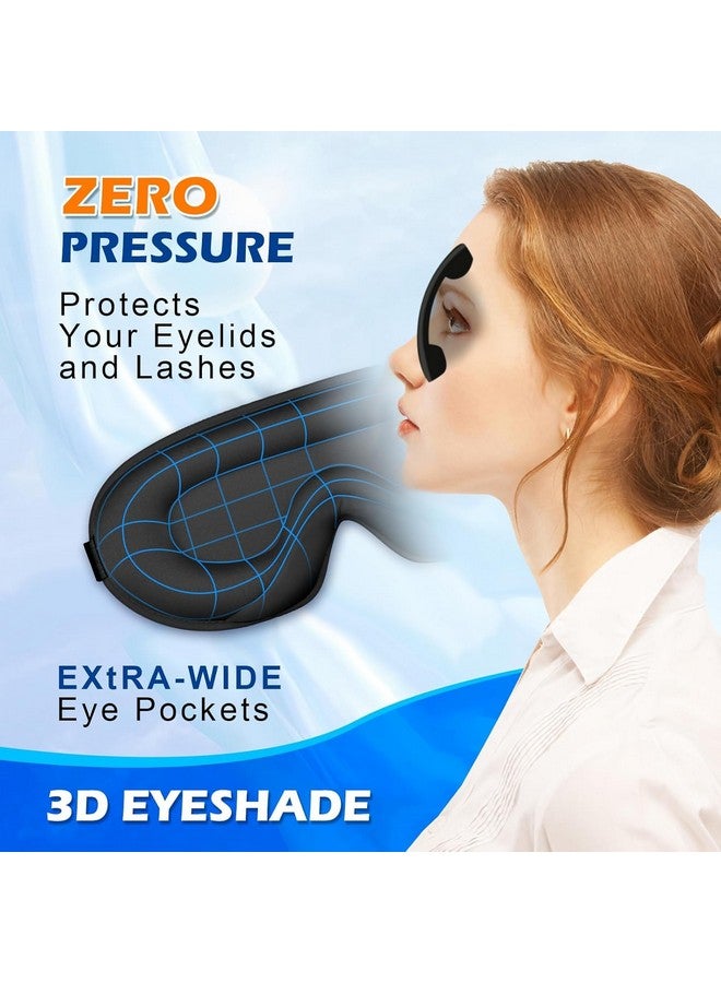 INSIME 3D Memory foam Sleeping Mask For Men Women Sleep Mask Blind Fold Eye Cover Pad For Travel | Night eye band eyemask patch Complete Blackout Sleeping Eye Mask | Eye Mask For Sleeping men - Image 4