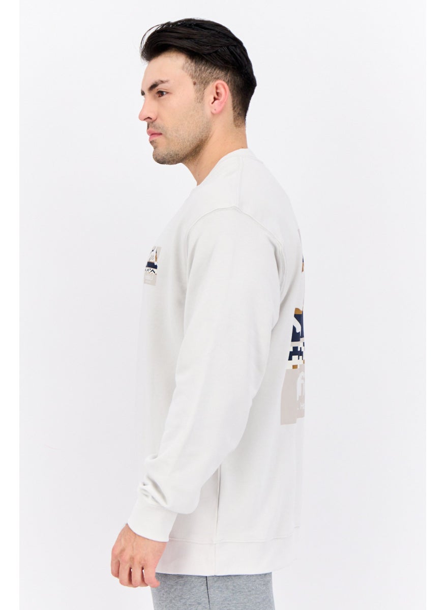 Penfield Men Crew Neck Brand Logo Long Sleeves Sweatshirt, White  - Image 2