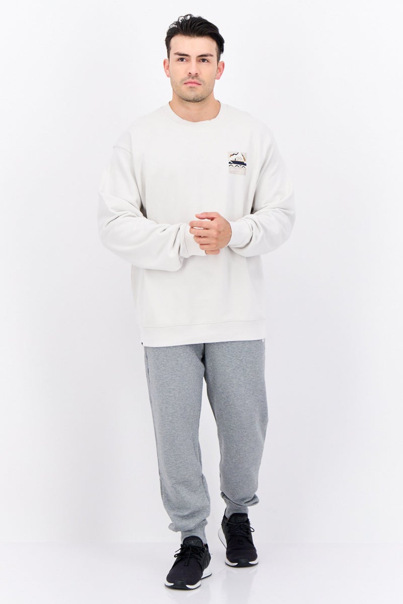 Penfield Men Crew Neck Brand Logo Long Sleeves Sweatshirt, White - Image 2