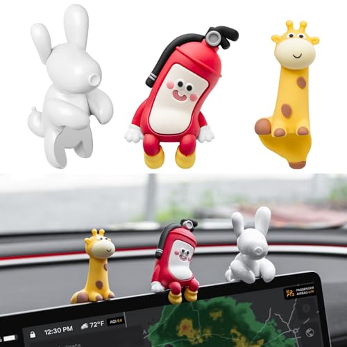 KUNIST 3PCS for Tesla Model Y 2026 Dog Mode Mini Screen Decoration Ornament Funny Decors Compatible with 2017-2026 Tesla Modle 3 and New Modle Y Juniper Accessories - Image 1