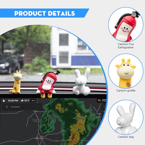 KUNIST 3PCS for Tesla Model Y 2026 Dog Mode Mini Screen Decoration Ornament Funny Decors Compatible with 2017-2026 Tesla Modle 3 and New Modle Y Juniper Accessories - Image 3
