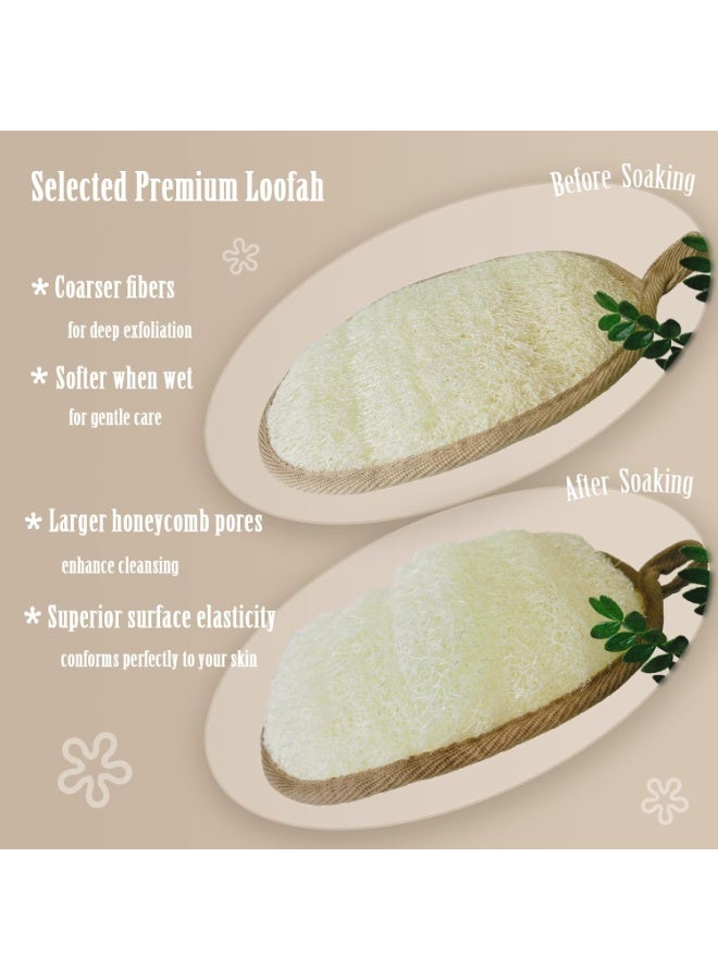 3 packs of natural children's body brush loofah bath, Korean style youth loofah bath sponge cleaning exfoliation, body loofah back scrub - Image 4