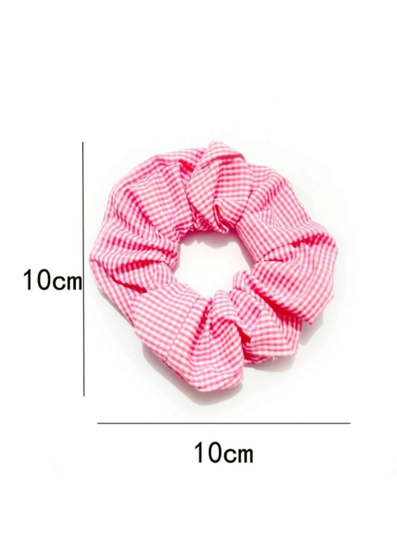 Generic Set of 6 Floral & Patterned Scrunchies – Soft Fabric Hair Bands in Romantic Prints  - Image 5