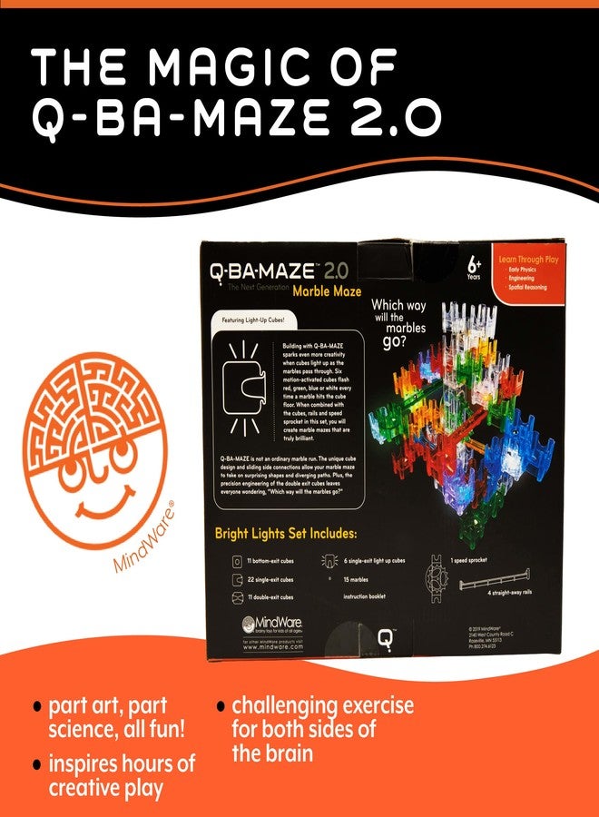 MindWare Q-BA-Maze Bright Lights The Next Generation Marble Maze Kids Toys - STEM Marble Run - Recommended for Ages 6+ - Educational Gift for Boys and Girls - Image 4