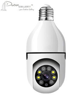 WiFi 360 Panoramic Bulb Camera 1080P Security Camera with 2.4GHz WiFi 360 Degree Panoramic viewing Wireless Home Surveillance Camera Night Vision Two Way Audio Smart Motion Detection