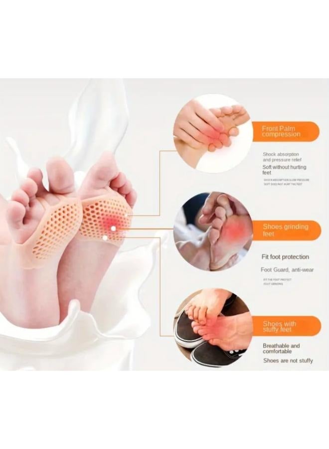 Generic 2 Pieces Non-Slip Super Soft Honeycomb Forefoot Pads Anti-Wear Foot Pads For High-heeled Shoes - Image 4