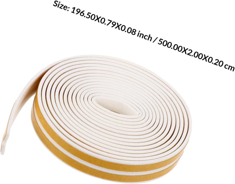 WOONEKY قطعتان من شرائط عزل الأبواب والنوافذ ذاتية اللصق من رغوة المطاط EPDM المضادة للصوت مقاس 9 مم × 2 مم بطول 5 أمتار، شريط عزل الطقس للحماية من الرياح والغبار والصدمات - Image 2