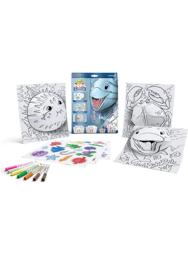 Crayola - Pops 3D Coloring Kit - Sea - Image 1