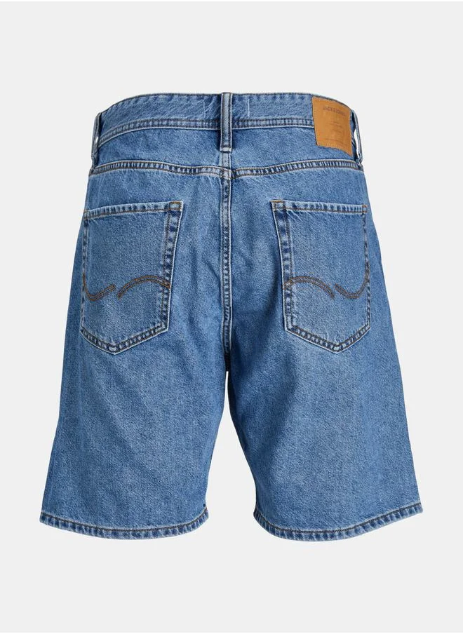 جاك اند جونز Loose Fit Denim Shorts with Pockets