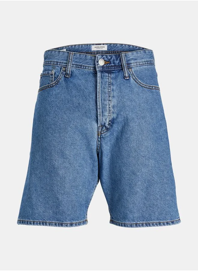 جاك اند جونز Loose Fit Denim Shorts with Pockets