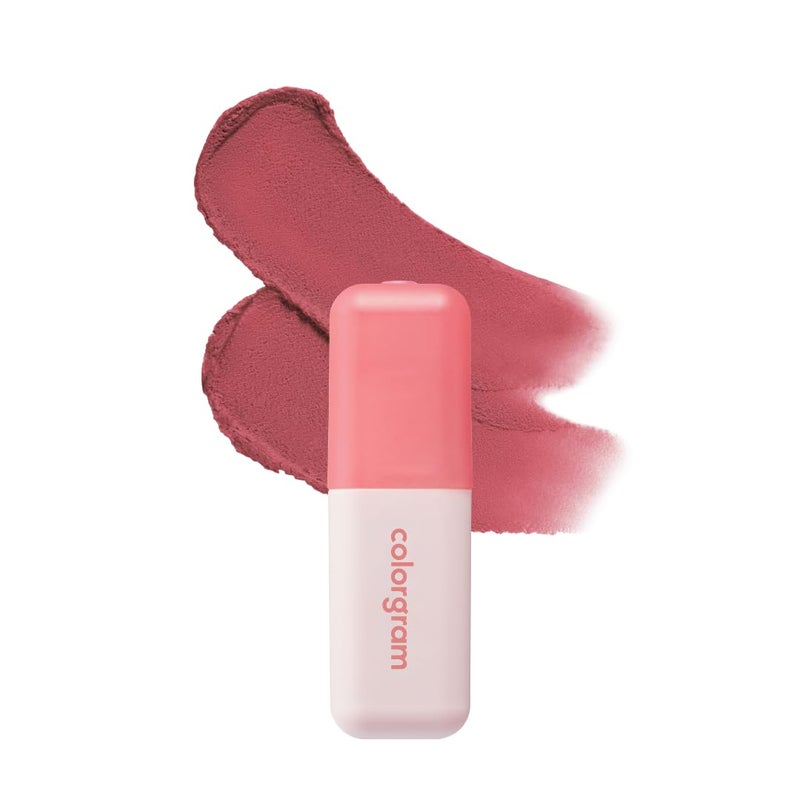 COLORGRAM NUDE BLUR TINT 06 LUCKY BERRY | K-Beauty Makeup, Soft-Focus Matte Lip Stain, 2-in-1 Lip & Cheek | Lightweight Blurring Tint for a Smooth & Airbrushed Finish, Non-Sticky Formula - Image 1
