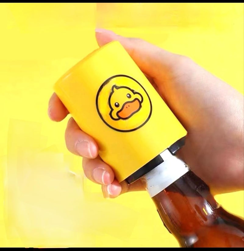 Yellow duck bottle opener, self-propelled no trace… Severe Need Bottle Opener - Creative Personalized Yellow Duck Shape - Image 1