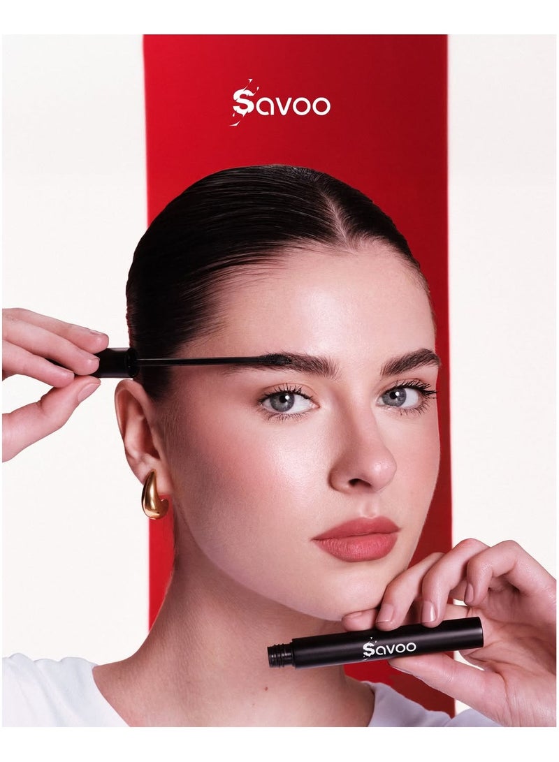 Savoo Eyebrow Gel Mascara – Clear Dream 6.3ml Clear Brow Gel | Waterproof Eyebrow Mascara | Long-Lasting Natural Brow Fix - Image 4