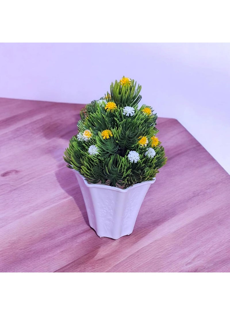 Generic Artificial Plant with Decorative Pot Small Faux Succulent for Indoor HomeOffice Decor No Maintenance Required Perfect for Shelves Desks and Tabletops Set of 1  - Image 2