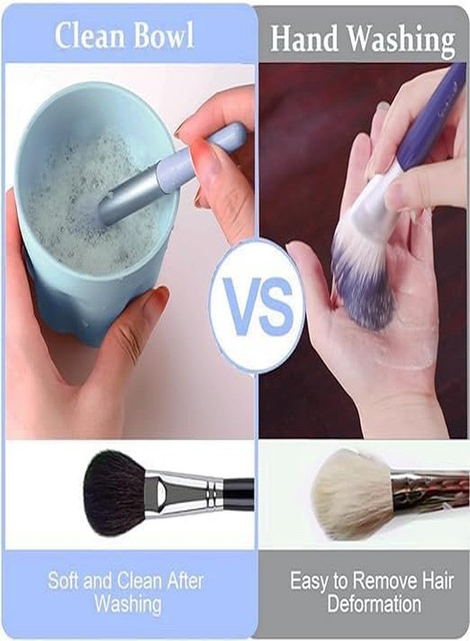 BIRZAR Makeup Brush Cleaner And Holder Portable Makeup Brush Scrubber and cleaner with Drying Rack Cover Cosmetic Brush Cleaning Bowl Gift for Makeup Lovers(Set of 1) (Multicolor) - Image 4