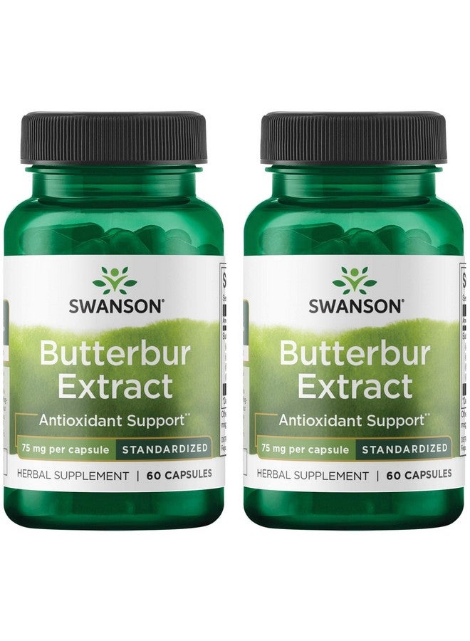 Swanson Butterbur Extract - Standardized 75 mg 60 Caps (2 Pack) - Image 1