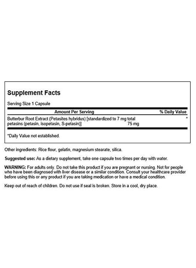 Swanson Butterbur Extract - Standardized 75 mg 60 Caps (2 Pack) - Image 3