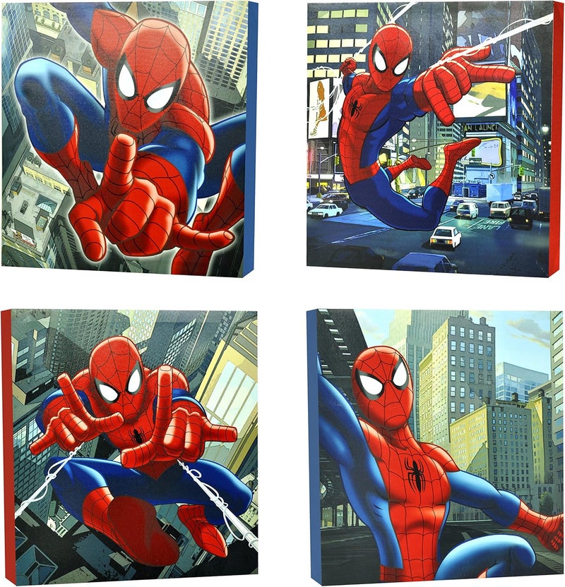IDEA NUOVA Marvel Spider-Man Canvas Wall Art (4-Piece) - Image 1
