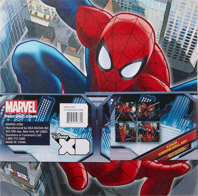 IDEA NUOVA Marvel Spider-Man Canvas Wall Art (4-Piece) - Image 4