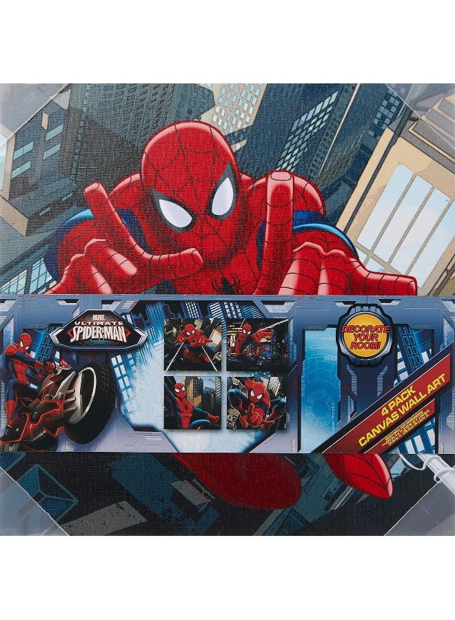 IDEA NUOVA Marvel Spider-Man Canvas Wall Art (4-Piece) - Image 3