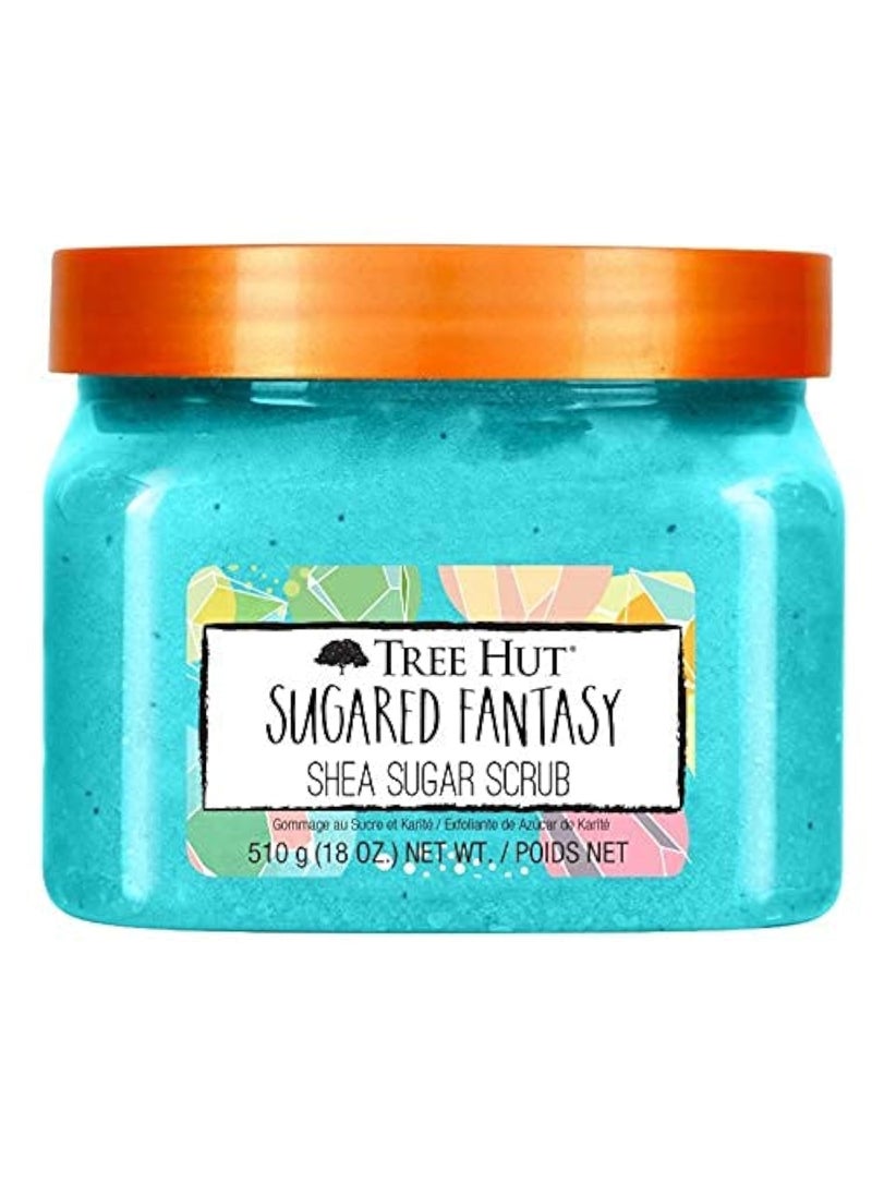 Tree Hut Tree Hut Sugared Fantasy Shea Sugar Scrub  Exfoliating Body Scrub Removes Dead Dry Skin for a Soft  Hydrated Feel  Nourishing Essential Body Care  18 fl oz 