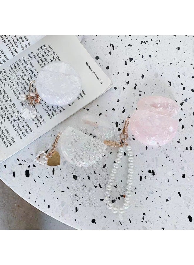 Loquat Applicable For HuaweiFreebuds Pro Earphone Case Creative Shell Pattern Soft Case 3/4/6i Wireless Bluetooth Pendant-Color:Shell Pattern + Bracelet-leopard Print-Model:For HuaweiFreebuds 3 (protective - Image 3